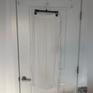 White Women's wrap cover up skirt